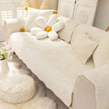 Ljojo Milk Velvet Sofa Cover Plush Winter Seat Protector Slipcover