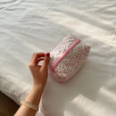 Korean Flower Makeup Bag Travel Pouch | Ljojo Portable Cosmetic Organizer
