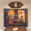 Modern Geometric Restaurant Fabric LED Pendant Lights Minimalist Industrial Chandelier by Ljojo