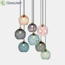 Nordic LED Pendant Lights Glass Stone Bubbles Chandeliers for Living Room by Ljojo