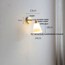 Ljojo LED Wall Sconce with Pull Chain Switch White Glass Stair Light