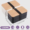 Ljojo Stackable Bento Lunch Box Set with Insulated Bag