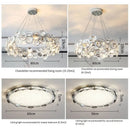 Ljojo LED Crystal Chandelier - Modern Luxury Lighting for Living Room and Bedroom