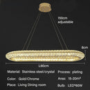 Crystal Living Room Pendant Light Luxury Circular Artistic Chandelier Ljojo