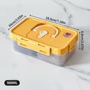 Ljojo Divided Onion Ginger Garlic Storage Box Handle Detachable 2 Grids Kitchen Organizer