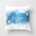 Blue Winter Snowflake Pillowcase for Stylish Christmas Decor by Ljojo