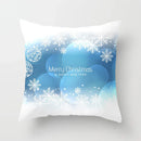 Blue Winter Snowflake Pillowcase for Stylish Christmas Decor by Ljojo