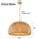 Natural Wicker Rattan Pendant Light Hand Knit Braided Ceiling Lamp by Ljojo
