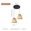 Ljojo Japanese Retro Linen Cloth Pendant Lamp Wave Chandelier Lighting E27 Home Decor Fixture