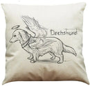 Dachshund Linen Pillowcase 45*45cm by Ljojo: Cozy Decor for Car, Bedroom, Sofa & Kids
