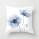 Blue Marble Geometric Cushion Cover 45x45cm for Home & Office Decor by Ljojo