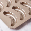 Ljojo 10-Hole Carbon Cake Baking Pan Non-Stick Muffin Mold Bakeware Tools