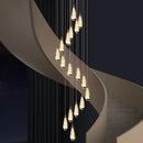 Ljojo LED Staircase Chandeliers: Modern Home Decor Pendant Light for Living Room