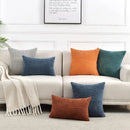 Corduroy Boho Throw Pillow Covers 18x18 Inch for Home Decor - Ljojo