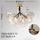 Ljojo Bubble Ceiling Lamp with Transparent Glass Ball E27 Bulb for Living Room Bedroom