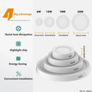 LED Ceiling Light Dimmable 3-Color Panel 6W-24W Ultra-thin | Kitchen Bedroom Bathroom | Ljojo