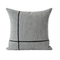 Ljojo Luxury Gray Black Stitching Bedside Cushion for Bedroom, Living Room, and Dining Room