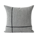 Ljojo Luxury Gray Black Stitching Bedside Cushion for Bedroom, Living Room, and Dining Room