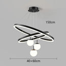 Modern Gold Ring LED Pendant Light Chandeliers for Living Bedroom Dining Room by Ljojo