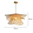 Japanese Wabi Sabi Rattan Pendant Light LED Chandelier by Ljojo for Elegant Home Decor