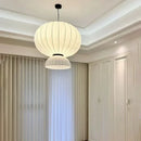 Ljojo Minimalist Silk Chandelier: Nordic Wabi Sabi Pendant Light Fixture