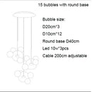 Italian Design Glass Bubble Pendant Light Chandelier for Living Room by Ljojo