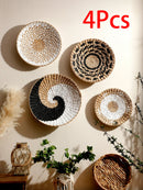 Boho Hand Woven Wall Basket for Home Decor by Ljojo™