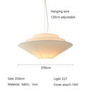 Nordic Creative Umbrella Fabric Led Pendant Lights for Living Dining Room by Ljojo
