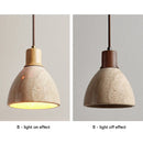Ljojo Retro Nordic Yellow Travertine Pendant Lamp for Bedroom Bar Dining Room