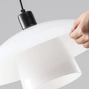 Ljojo LED Chandelier: Modern Flying Saucer Pendant Lamp for Dining, Study, Hotel, Bar