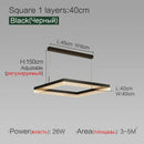 Nordic Square Pendant Lights Dimmable for Living Room - Ljojo