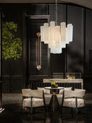 Frosted White Texture Glass Chandelier LED Lighting Fixture for Living Room Decor by Ljojo