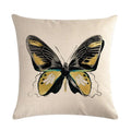 Butterfly Cotton Linen Throw Pillow Cover for Home & Car Decor - Ljojo