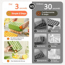 Ljojo Mini Ice Cube Tray with Lid and Bin: Spill-resistant Ice Maker for Cocktails