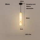 Ljojo Marble Dining Table Pendant Light - Designer Long Strip Lighting Fixture