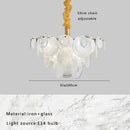 French Milk-white Glass Ceiling Chandelier Gold Lighting by Ljojo – Elegant Bedroom Decor Hanglamp