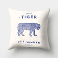 Ljojo Lion Tiger Head Pillowcase for Home Decor - Soft and Stylish Animal Cushion Cover