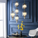 Modern Luxury Glass LED Pendant Chandelier Lamps by Ljojo for Home Decor Lighting
