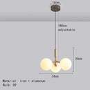 Ljojo Modern Minimalist Magic Bean Glass Chandelier Lighting Bedroom LED Home Decor Suspension Lamp