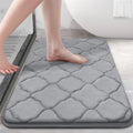 Ljojo Memory Foam Bath Mat Ultra Soft Non-Slip Water Absorbent Shower Rug