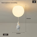 Polar Bear Glass Ball LED Pendant Lights for Living Room Home Decoration by Ljojo