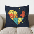 Heart Maze & Stars Digital Print Pillow Cover for Sofa, Bedroom & Car by Ljojo