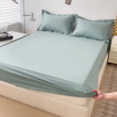 Ljojo 100% Cotton Fitted Sheet & Pillowcase Set, White, 180x200, 3Pcs