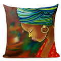 African Nation Women Portrait Pillow Cover for Home Decor by Ljojo
