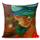 African Nation Women Portrait Pillow Cover for Home Decor by Ljojo