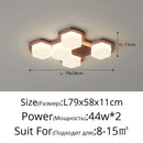 Industrial Bauhaus Wooden Honeycomb Waffle LED Ceiling Light Chandelier for Living Room by Ljojo