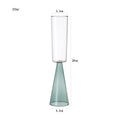 Ljojo 225ml Two Tone Glass Goblet Set Champagne Flute Cone Shape Base