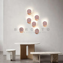 Ljojo LED Terrazzo G4 Wall Lamp in Pink for Bedroom and Living Room Decor