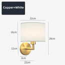 LED Wall Lamp Round Fabric Lampshade With 3W Spotlight Reading Light Sconce by Ljojo