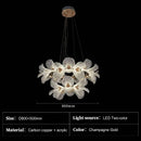 Crystal Flower Chandelier Artistic Pendant Light for Dining Room by Ljojo | Indoor Lighting Home Decor